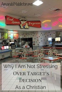 Why I Am Not Stressing Over Target's Decision As a Christian
