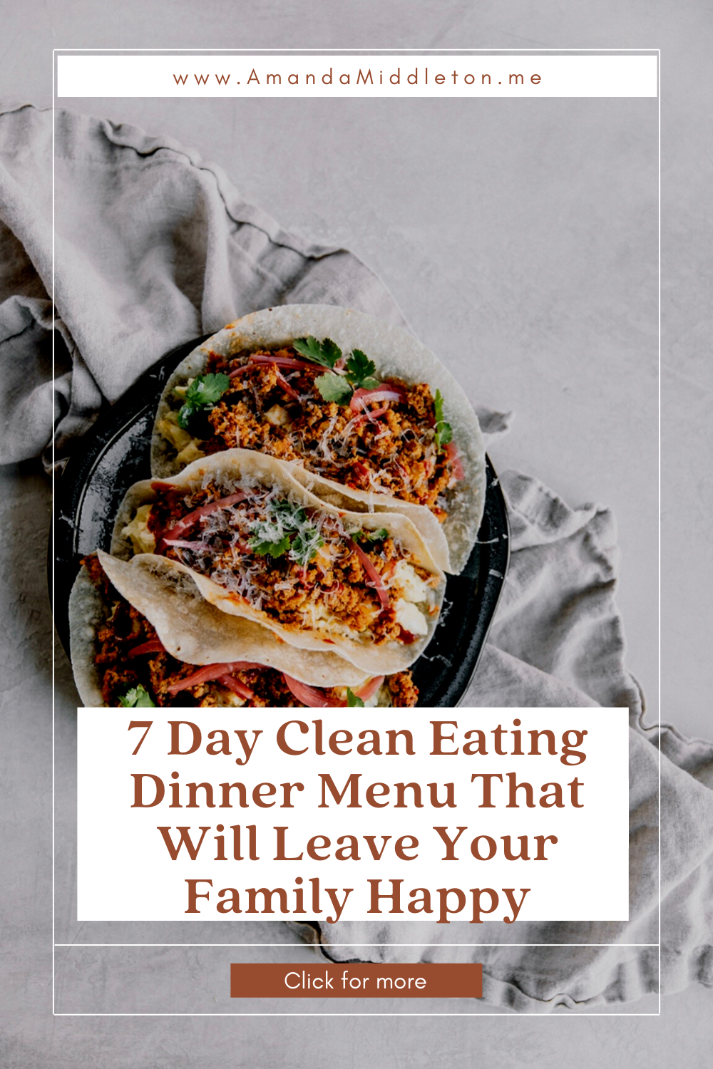 7 Day Clean Eating Dinner Menu That Will Leave Your Family Happy