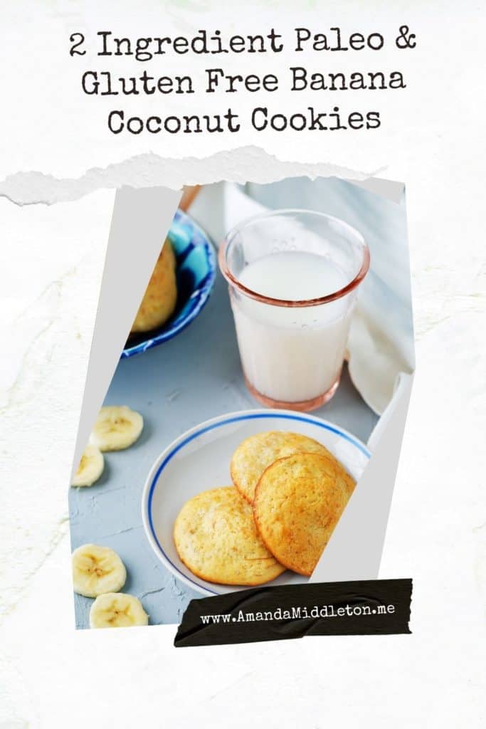 2 Ingredient Paleo & Gluten Free Banana Coconut Cookies